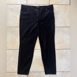 NWT Well Worn Black Velvet Pants